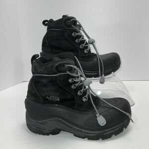 The North Face Kids Waterproof Winter Snow Boots Black Outdoor Hiking Shoes Sz 3